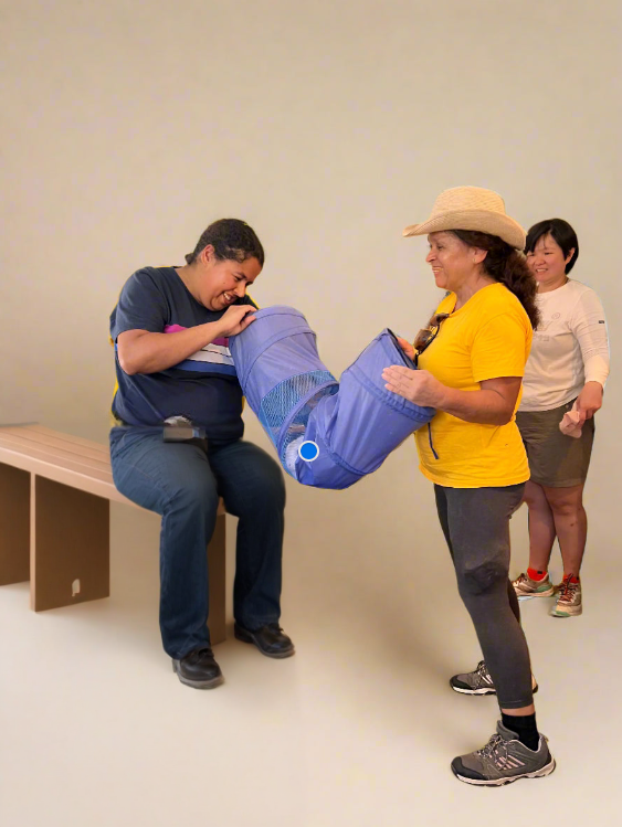 People catching bunny with CatchMe Rabbit Play Tunnel