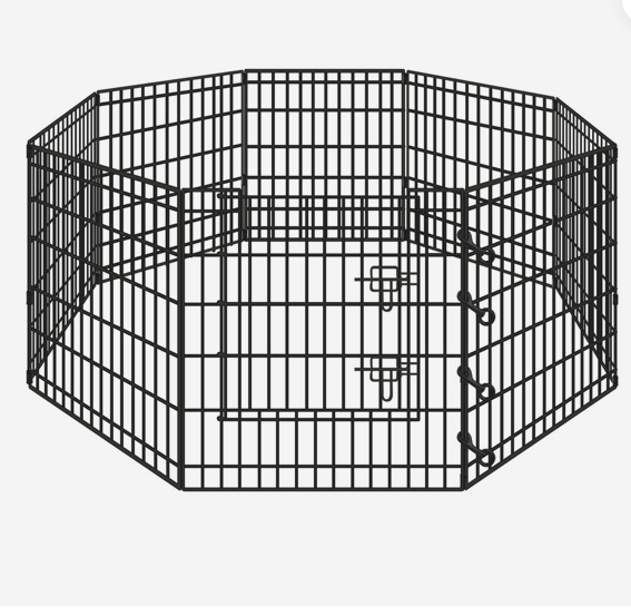 Black metal bunny playpen 30 inch