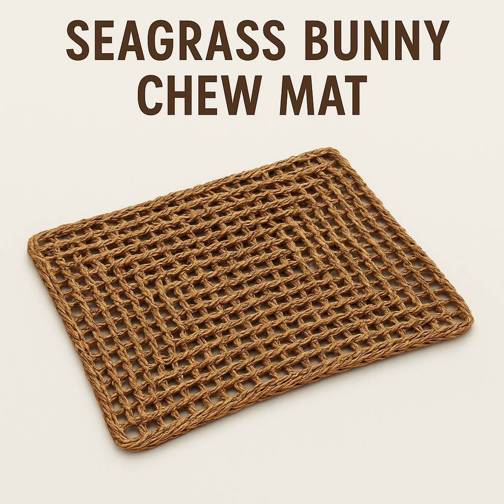 Chew Mat Rabbit Seagrass Bunny Chew Mat - Natural Rabbit Dental Toy – Rabbit Rescue Shop