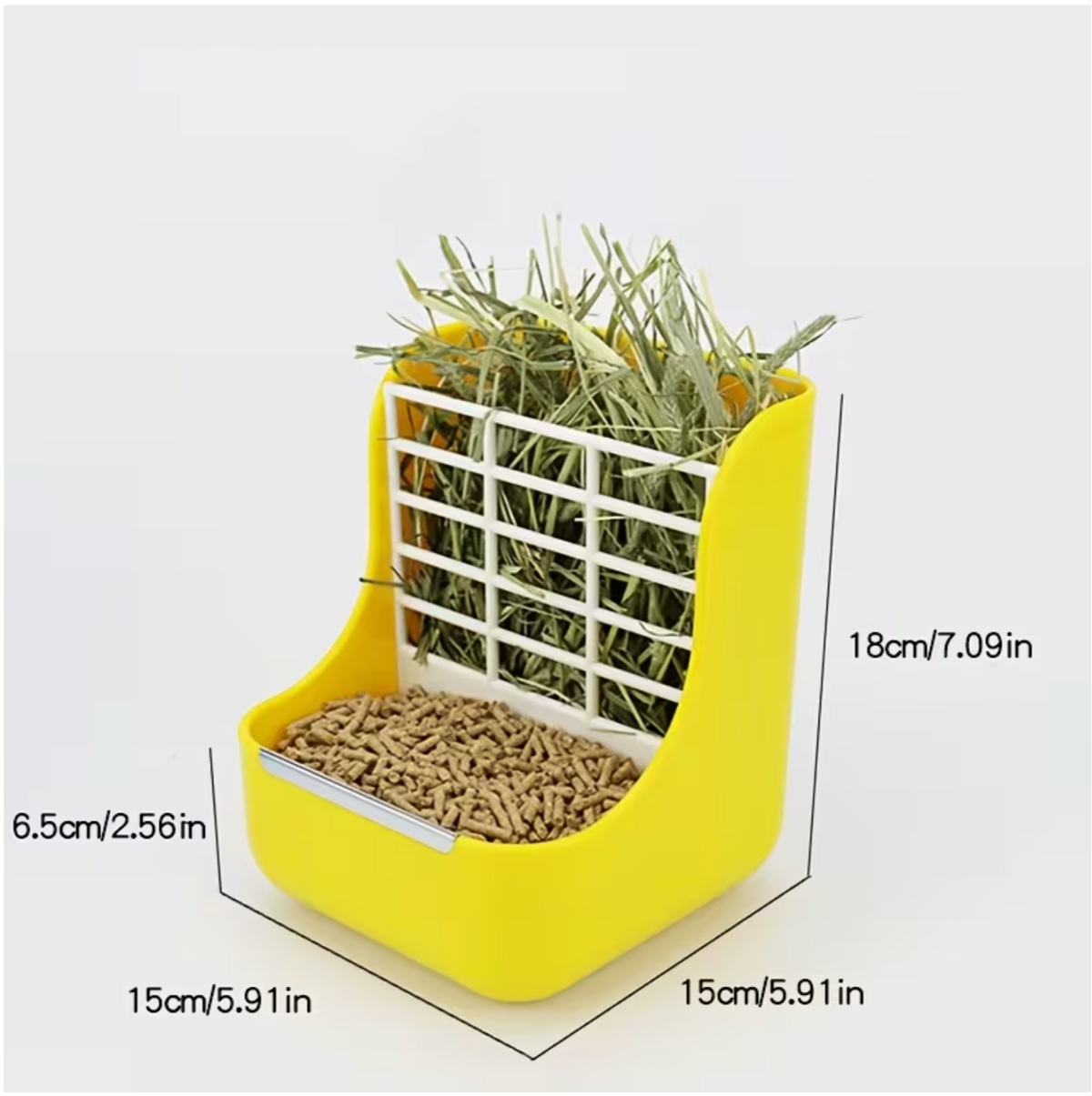 BUNNY CAFE Litter Tray + Feed Dish + Hay Rack