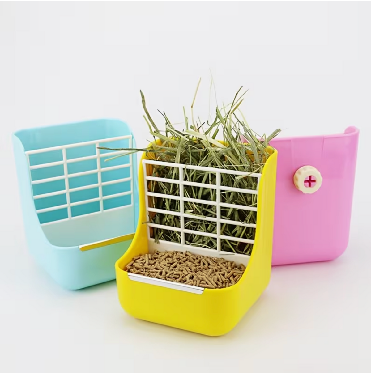 BUNNY CAFE Litter Tray + Feed Dish + Hay Rack