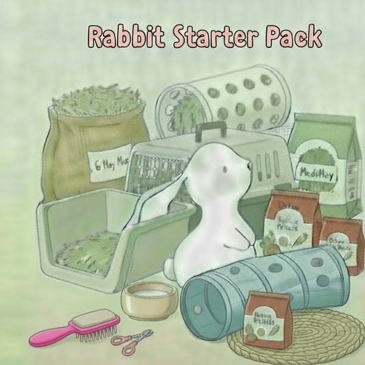 Rabbit Adoption starter pack containing all the items you need for Bunny care